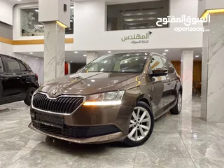  1 سكودا فابيا اوتوماتيك باللون البني المميز  2020 ترخيص 2019