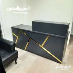  23 كاونتر استقبال فاخر _ ريسبشن مع إضاءة  للبيع من المصنع بسعر الجملة شامل التوصيل عمان زرقاء