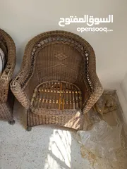  4 كنب قش خيزران