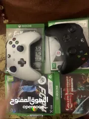  5 حالة ممتازة جدا Xbox one s للبيع حالة ممتازه جاي من بره مصر معاه 2 دراع اصلي الاسود والابيض  4 العاب