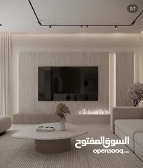  2 تنفيذ جميع اعمال الديكور و الأثاث