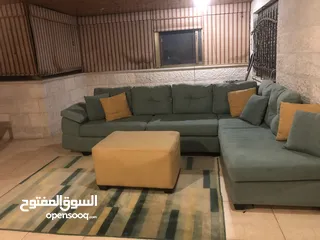  2 طقم كورنر من طبوش وسجادة صوف يدوي من ايكيا