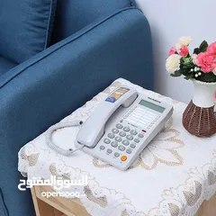  3 الهاتف الارضي  مع كاشف رقم وذاكرة  للشركات والفنادق والمنزل مواصفات عاليه