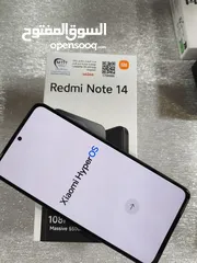  3 Redmi Note 14 Midnight Black  يوجد كفالة لمدة سنة