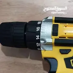  4 حقية صندوق درل شحن  صخري ماركة TOP مع بطارتين 36 فولت  و 21 راس لكافة الاستخدامات  المنزليه