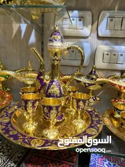  4 طقم زمزميات نحاس مينا