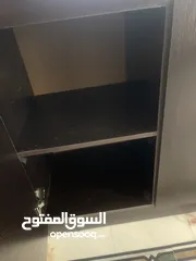  6 بوفيه   خشبي بني محروق