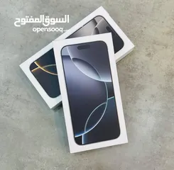  2 Black titanium iphone 16 ProMax 256 GB closed box unused new