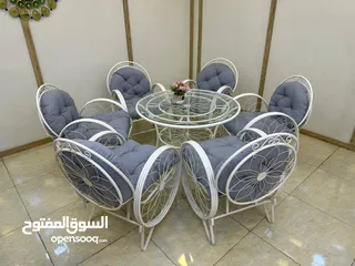  6 ميز حديقه 4 كراسي ام 6 كراسي