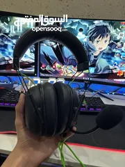  5 سماعة ريزر بلاك شارك V2x  Razer black shark v2x حالة السماعة ممتازة استعمال اقل من شهرين