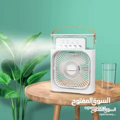  8 مروحة تكييف بسعة كبيرة لخزان الماء - تعمل بالطاقة USB، تصميم هادئ، 3 سرعات للرياح، محمولة لتبريد الم