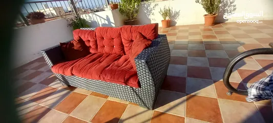  2 كنب راتان حالة جديد استخدام شهرين