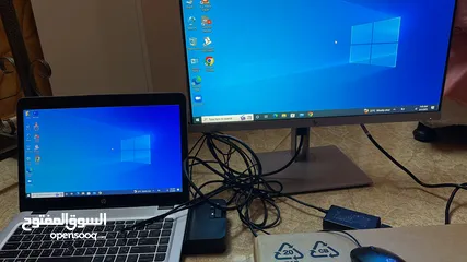  2 لابتوب hp (16 جي بي) مع شاشه وجميع ملحقاته كيبورد جديد وماوس وشاحن