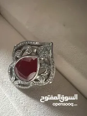  5 Ruby diamond ring for women