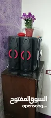  4 سماعات سيستم + صاب ويفر مضخم صوت   استعمال خفيف للبيع ......