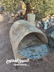  1 فرن طابون متحرك لشوي صواني وخبز ع حصى متنقل طول 85 العرض 65 صاج مقلفن بشتغل ع حطب وع غاز