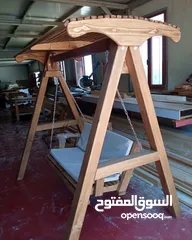  16 مقاعد خشبية للحدائق طاولات خشبية بروجيلات خشبية بأفخم تصميم مراجيح خشبية
