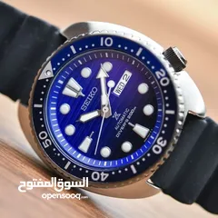  2 ساعة SEIKO PROSPEX 'Turtle' Special Edition أوتوماتيكية للغواصين حتى عمق 200 متر بقرص أزرق SRPC91K1