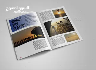  5 نسخ كتيبات كتالوجات ومجلات ملون برشور فلير كرت أعمال