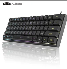  1 Keyboard gaming كيبورد قيمنق MageGee Mini 60% RGB Backlit