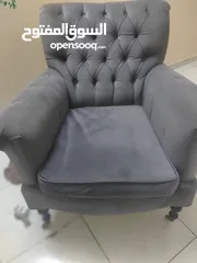  1 Grey color single sofa