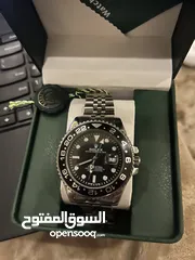  3 ساعة رولكس كوبي ماستر مختومه لون مميز عقارب وتاريخ مع علبتها وكيس رولكس