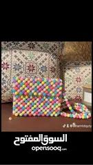  9 شناتي خرز ملونة بالوان لطيفة وناعمة