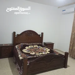  9 شقة مفروشة أرضية للايجار في ضاحية الرشيد 4 مكيفات بكل غرفة مكيف وبئر ماء خاص للشقة