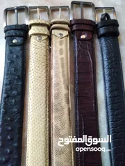 2 محافظ وأحزمة من جلد الثعبان و التمساح و النعام