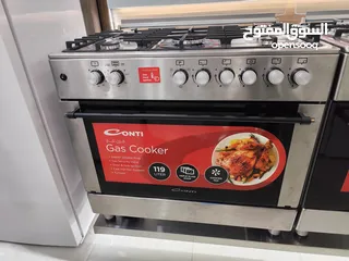  7 عرض نااار على فرن كونتي 90 سم ستيل فل سيفتي كامل مناصب ثقيله هافي ديوتي