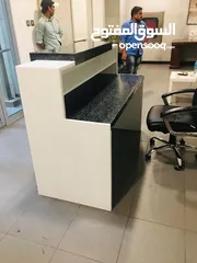  9 كونترات استقبال ومغاسل كوريان رخام صناعي  Reception counter  and kitchen