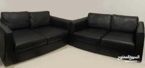 1 كنب جلد ايكيا - IKEA Leather Sofa