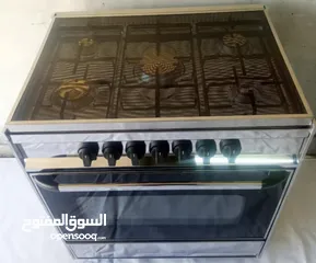  6 فرن غاز يونيفرسال ستانلس 80 سم