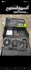  3 كرت شاشة من شركة اسوس عالية الجودة rtx 3080  من اقوى النسخ من كروت نفيديا  نسخة عالية القوة و الجودة
