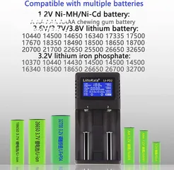  3 شاحن بطاريات ثنائي  ليثيوم مع شاشة عالي الجودة LIITOKALA LII-PD2 Smart Battery Charger