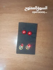  1 4 أقراط بعدة ألوان