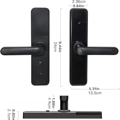  10 قفل باب الكتروني ذكي مع بصمة دخول Intelligent Lock WiFi Biometric Fingerprint Smart Door