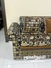  6 Wooden Style Sofa Set and Center Table