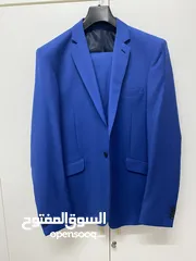  1 بدلة رسمية جديده تركي لون ازرق مقاس لارج