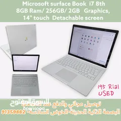  1 مايكروسوفت سيرفس بوك معالج Microsoft surface Book i7 8th in excellent condition with warranty