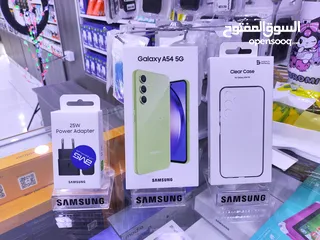  1 الوان الصيف ليموني SAMSUNG A54 5G جديده معها كفى وشاحن هدية متوفر توصيل