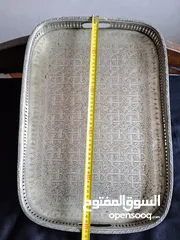  2 بلاطو انتيك من الفضة الفاسية الحرة من "دار المنجل" فاس
