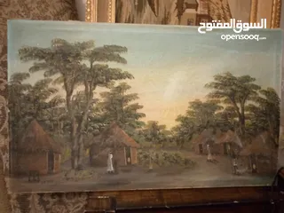  30 لوحات  رسم زيتي.. وتطريز