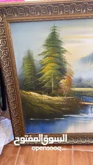  6 برواز عدد 2 بإطار ذهبي رسم يدوي بصورة طبيعية جميلة      00000000000000000000000000000000000000000000