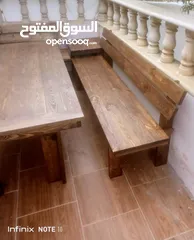  6 كراسي وجلسات خشب