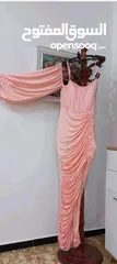  1 فستان سهرة جديد لون زهري