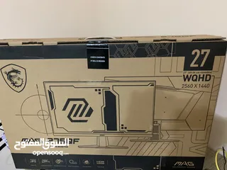  6 شاشه استعمال ثلاث ايام فقط ‏  . msi mag 275qf .180hz السعر 200د