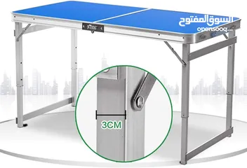  5 طقم الطاولة والكراسي القابل للطيّ وصل وبقوة طقم كامل، خفيف ومتين، بيفتح بثواني وبيخزّن بسهولة!