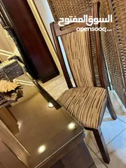  12 غرفة فة سفره 6 كراسي خشب بلوط وتك