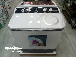  2 غسالة ناشونال حوضين 14كيلو غزال كفاله لمدة سنه   شامل توصيل مجانا